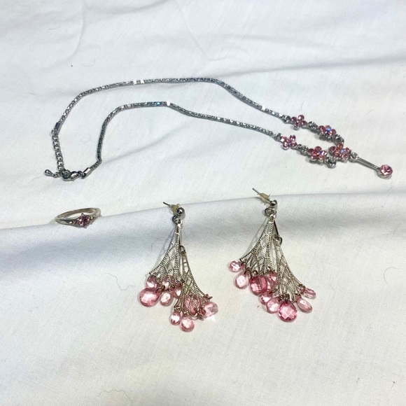 ‼️LAST CHANCE 🎉2/$20 Set of 3 Matching Jewelry Pink Ardene Bulk Bundle - Picture 2 of 12